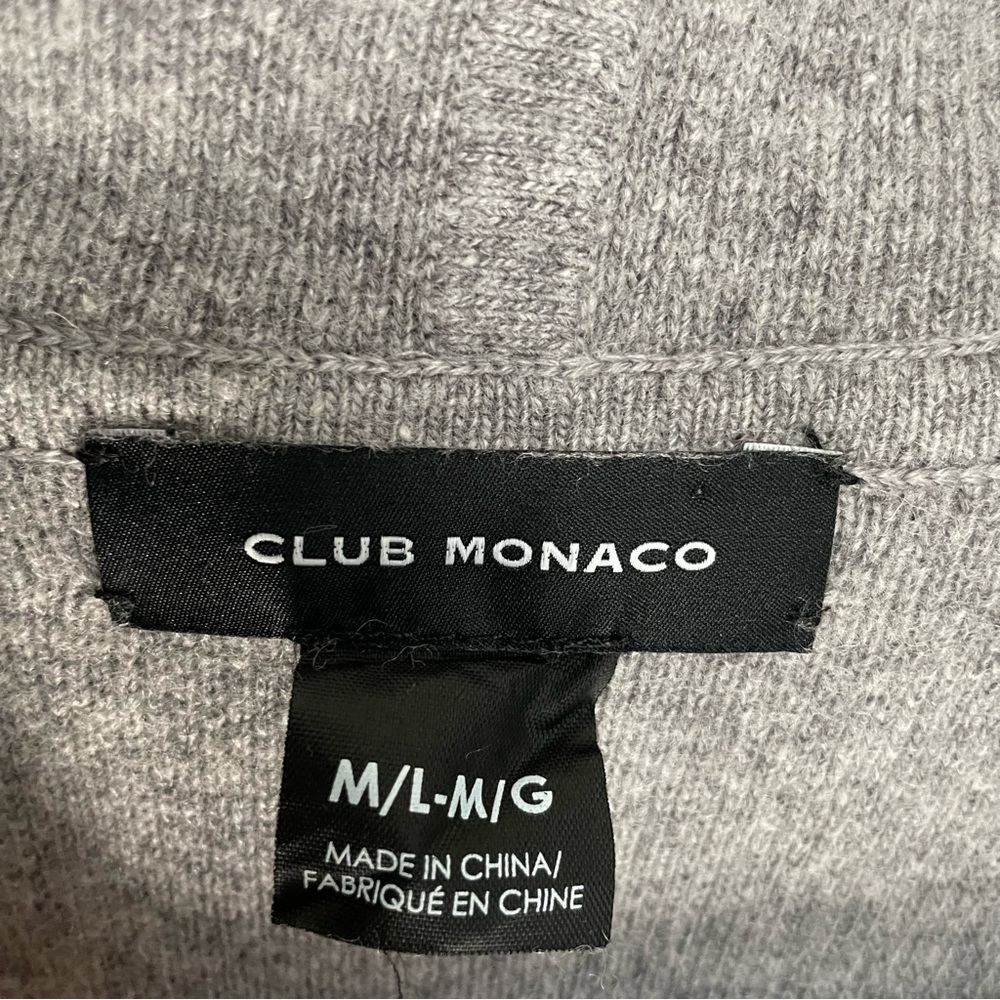 Club Monaco Delaynee Wool Cashmere Vest Gray Sleeveless Cardigan Women’s M/L - Picture 5 of 11